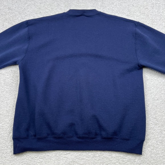 VTG Russell Athletic Crewneck Sweatshirt Navy Blue Made in USA Mens Large 90s - Picture 6 of 9